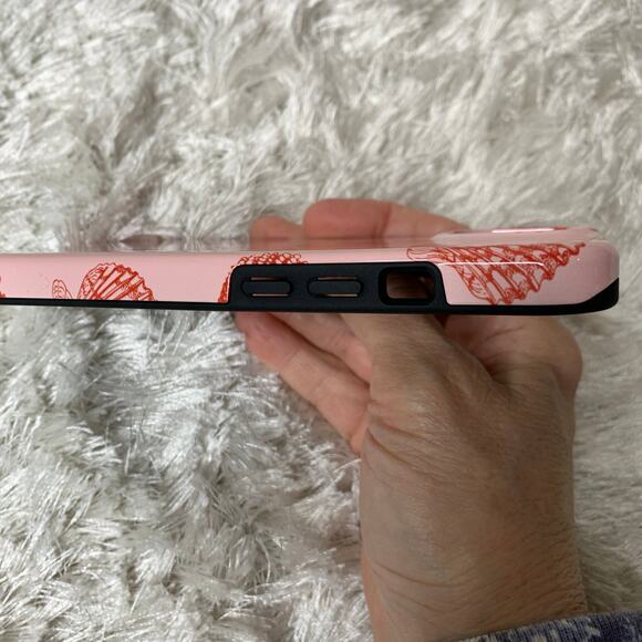 Burga Phone Case Shells Pink w Red Designs - Picture 4 of 6